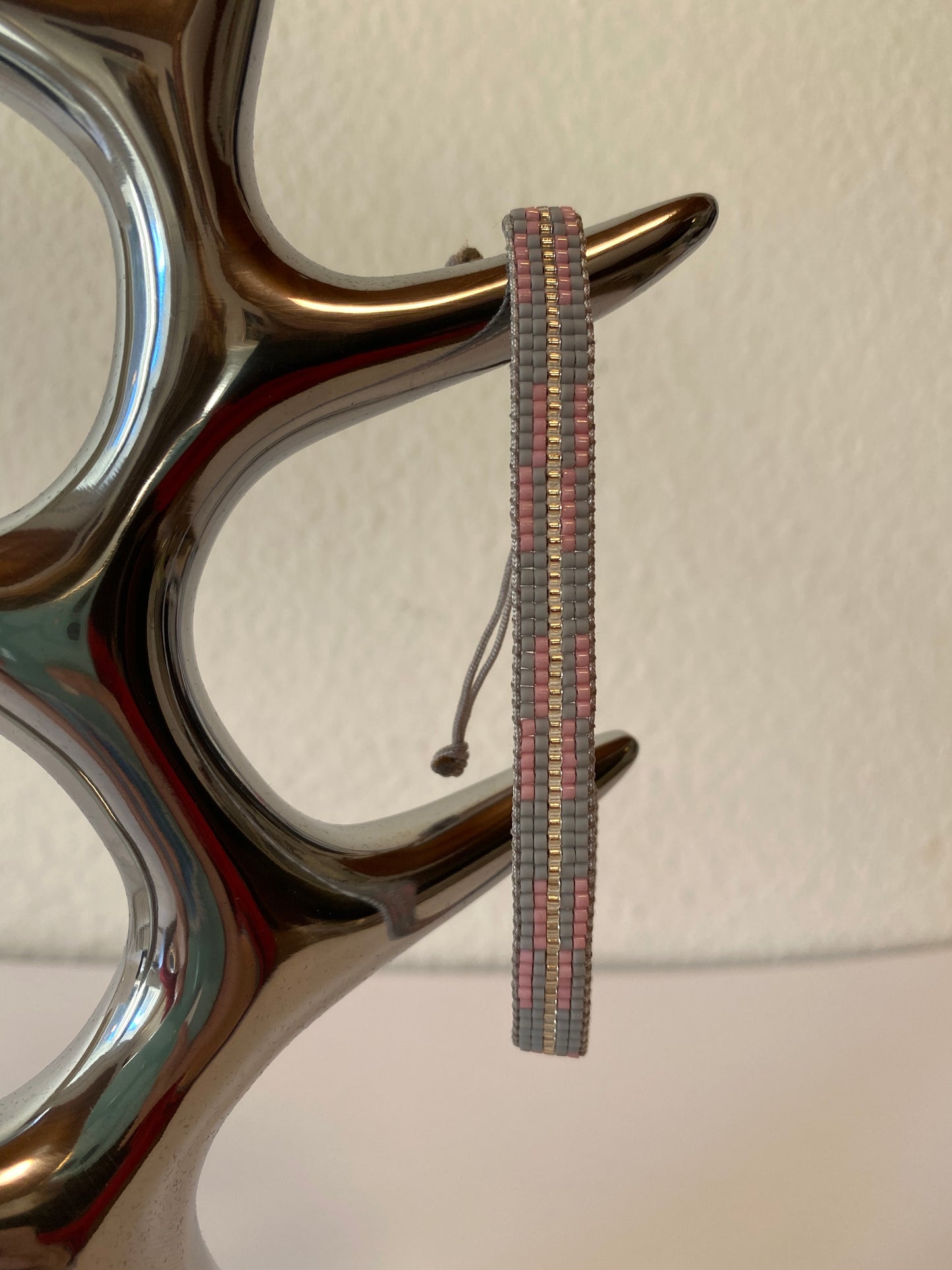 Perlearmbånd Rose/grey