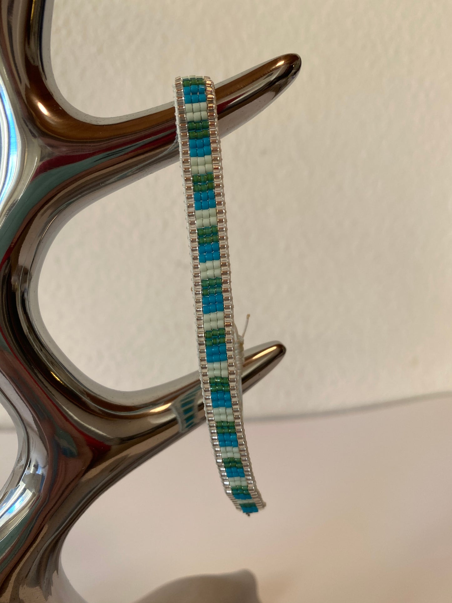 Perlearmbånd Petrol/green