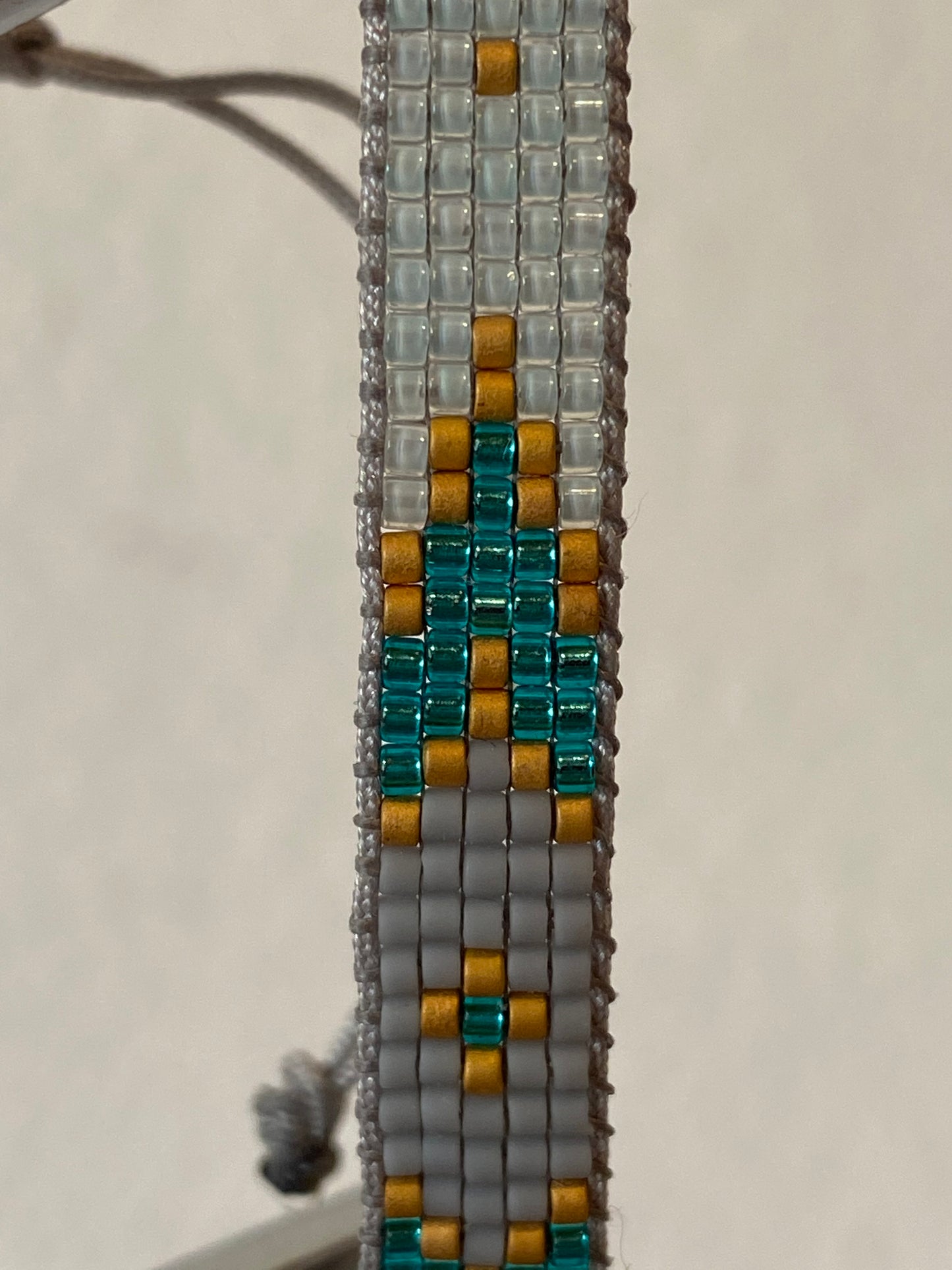 Perlearmbånd Grey/green